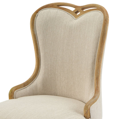 Elevate Your Dining Experience with Our Elegant Set of 4 Tufted Wingback Dining Chairs in Beige