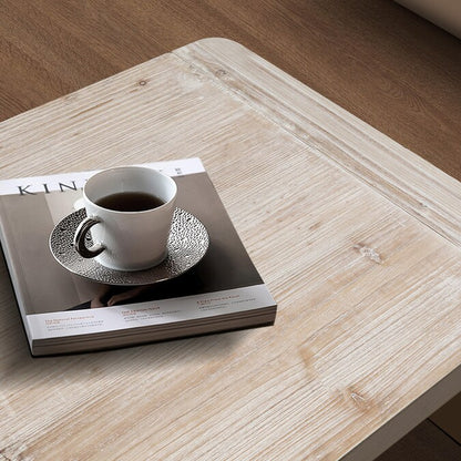 Modern Corner MDF Solid Wood and MDF 47.3-In W X 17.8-In H Coffee Table