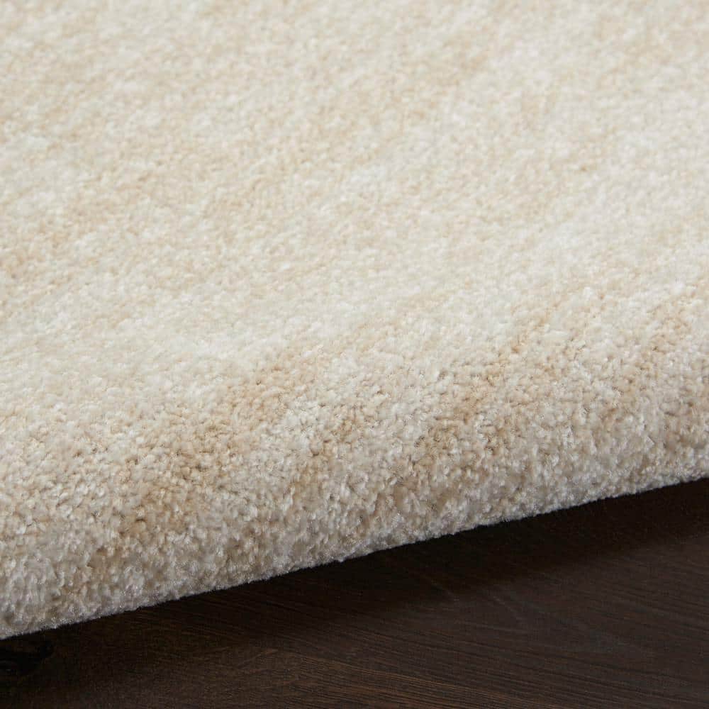 Ivory Beige Solid Contemporary Indoor 8 Ft. X 10 Ft.