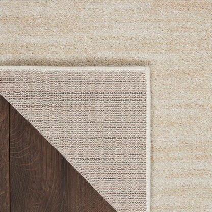 Ivory Beige Solid Contemporary Indoor 8 Ft. X 10 Ft.