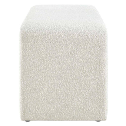 Boucle Fabric Waterfall Long Bedroom Bench 59.5