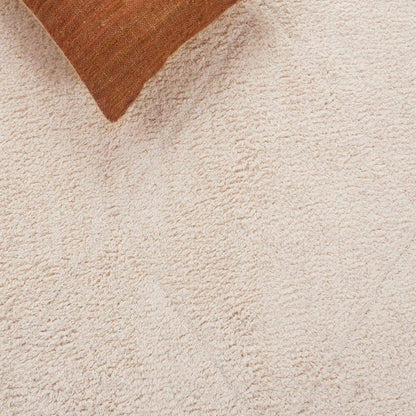 8 Ft. X 10 Ft. Machine Washable High-Low Diamond Solid Area Rug