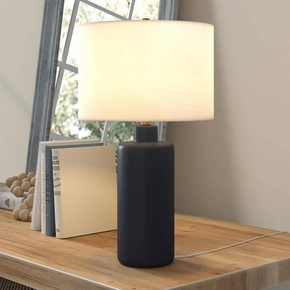 25 In. Matte Navy Blue Table Lamp