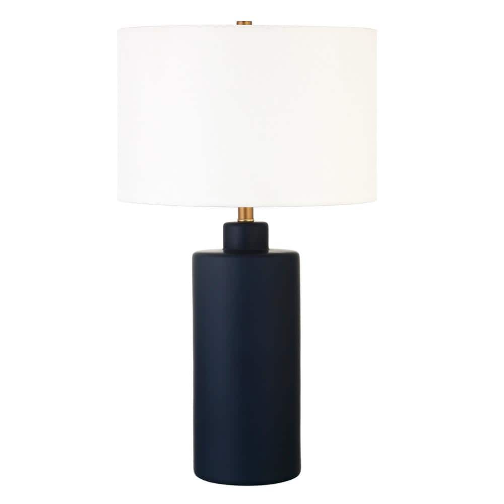 25 In. Matte Navy Blue Table Lamp