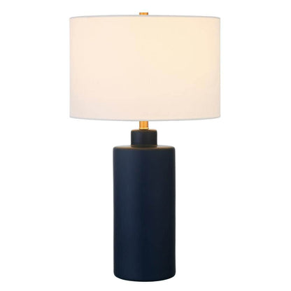 25 In. Matte Navy Blue Table Lamp